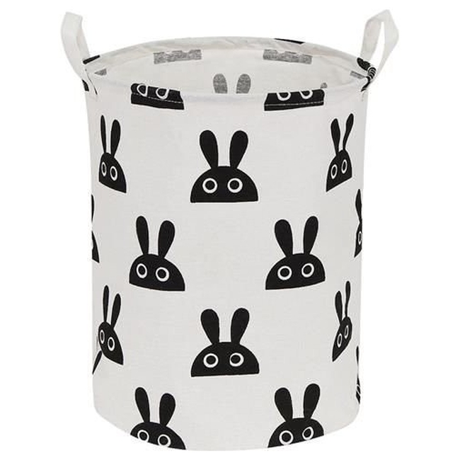 Cotton Laundry Bag Toy Storage Basket Iso Trade - Bunnies