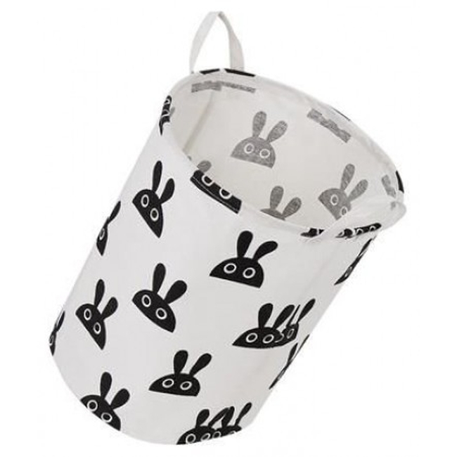 Cotton Laundry Bag Toy Storage Basket Iso Trade - Bunnies