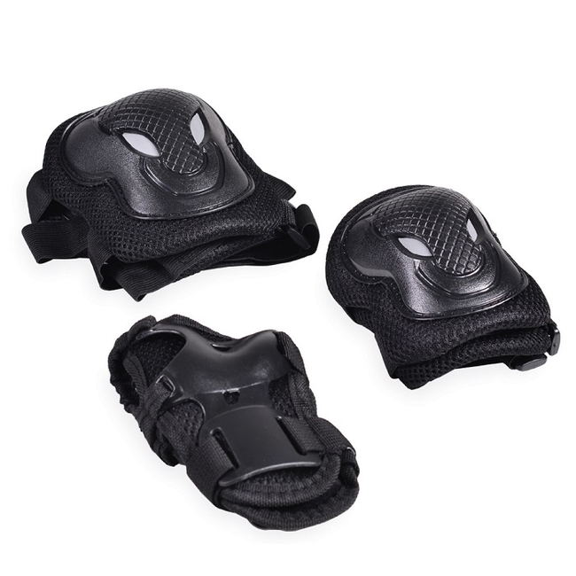 Byox GX-P168-5 Σετ προστασίας ποδηλάτου με περικάρπια επιαγκωνίδες και επιγονατίδες - Black (Medium)