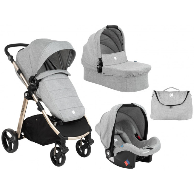 Παιδικό Καρότσι Kikka boo Ugo 3 σε 1 Σύστημα Μεταφοράς Grey Melange 31001010142