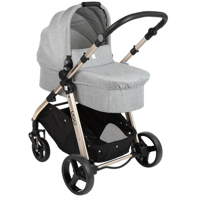 Παιδικό Καρότσι Kikka boo Ugo 3 σε 1 Σύστημα Μεταφοράς Grey Melange 31001010142