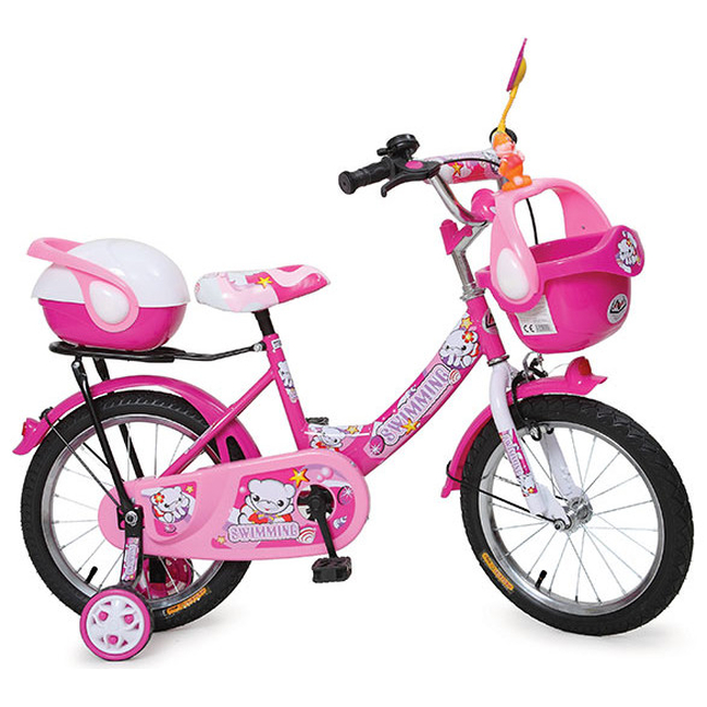 Παιδικό Ποδήλατο BMX 16" Moni 1682  Με καθρέφτη και κουδουνάκι - 4 έως 8 ετών - Ροζ