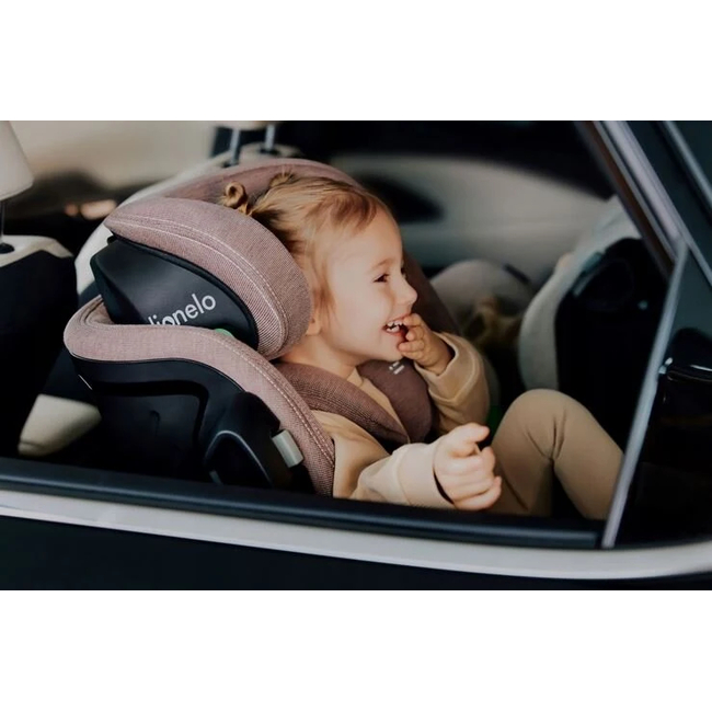 Lionelo Harmony i-Size 360° 40-150 cm Περιστρεφόμενο Κάθισμα Αυτοκινήτου Pink Mauve Bamboo