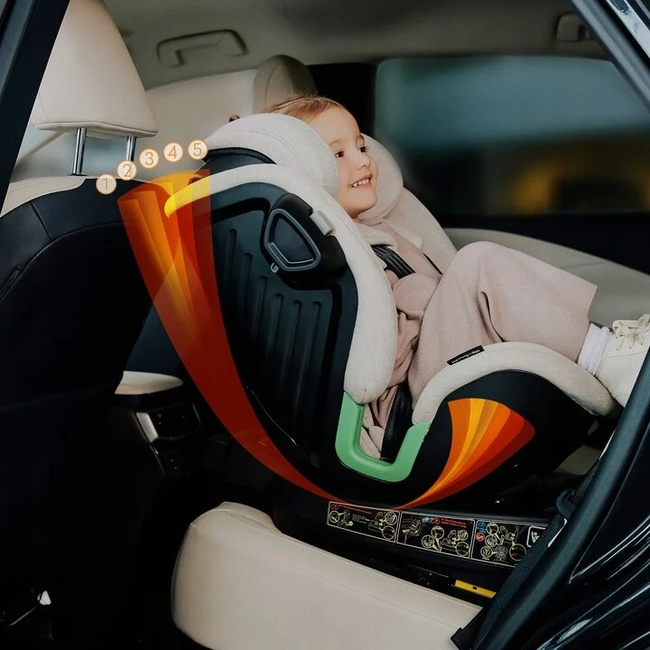 Lionelo Harmony i-Size 360° 40-150 cm Περιστρεφόμενο Κάθισμα Αυτοκινήτου Pink Mauve Bamboo