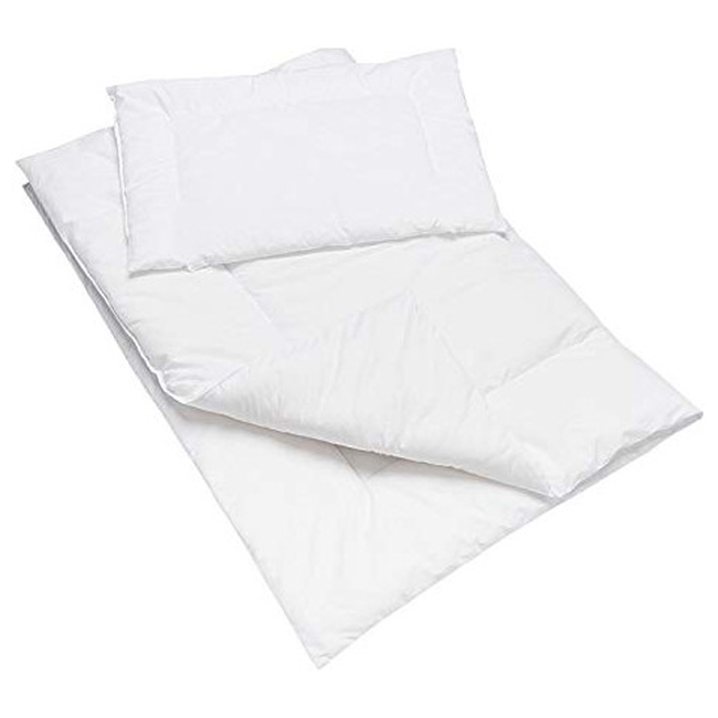 Duvet and Pillow for kids beds 140 x 100 - White 100% cotton
