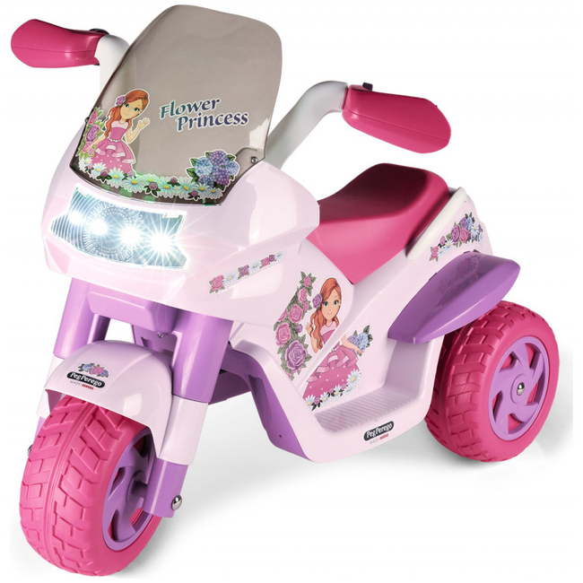 Peg Perego Flower Princess Ηλεκτροκίνητη Παιδική Μοτοσυκλέτα 2+ ετών MP3 ED0923