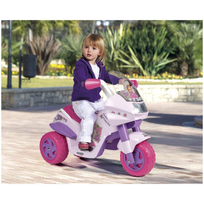 Peg Perego Flower Princess Ηλεκτροκίνητη Παιδική Μοτοσυκλέτα 2+ ετών MP3 ED0923