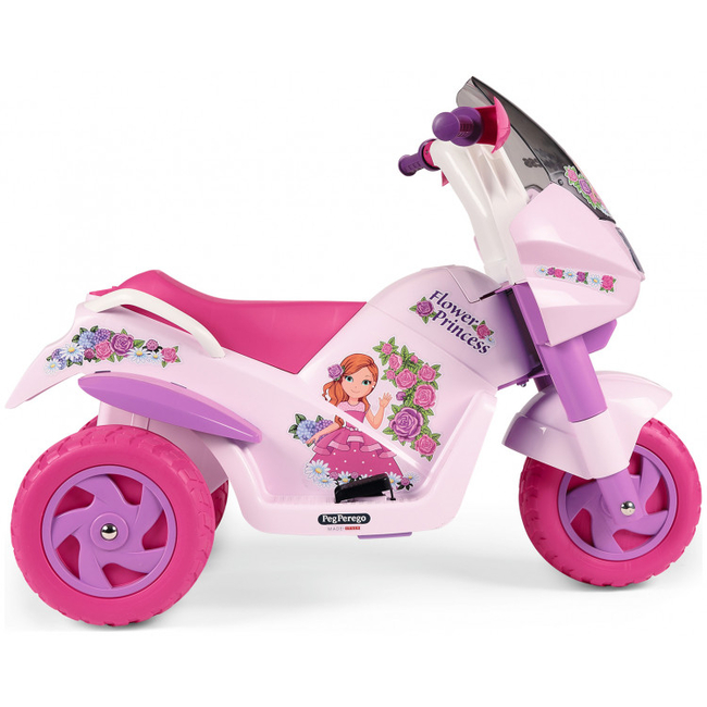 Peg Perego Flower Princess Ηλεκτροκίνητη Παιδική Μοτοσυκλέτα 2+ ετών MP3 ED0923