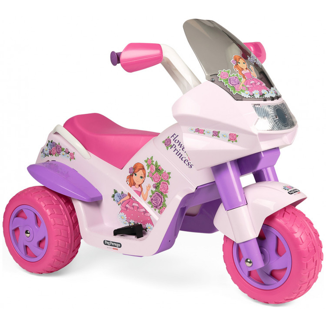 Peg Perego Flower Princess Ηλεκτροκίνητη Παιδική Μοτοσυκλέτα 2+ ετών MP3 ED0923