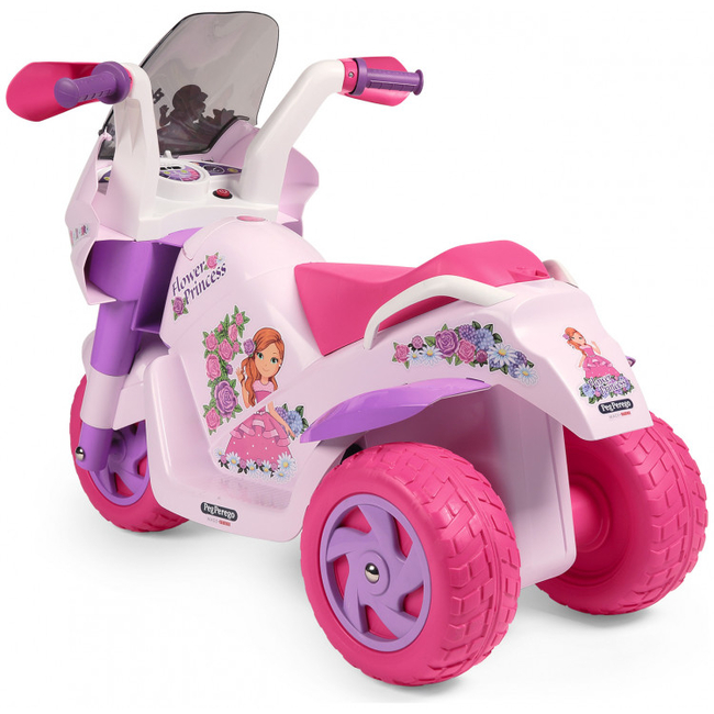 Peg Perego Flower Princess Ηλεκτροκίνητη Παιδική Μοτοσυκλέτα 2+ ετών MP3 ED0923