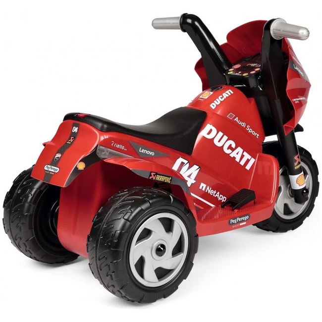 Peg Perego Mini Ducati Evo Motorcycle for Children 12+ m LED MP3 MD0007