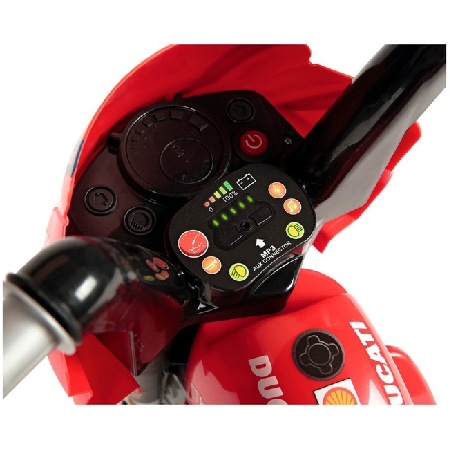Peg Perego Mini Ducati Evo Motorcycle for Children 12+ m LED MP3 MD0007