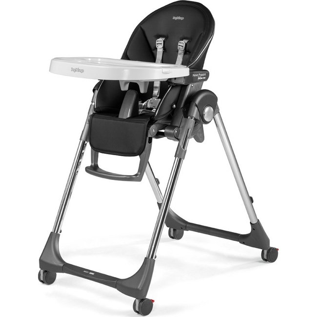 Peg Perego Prima Pappa Follow Me Feeding High Chair - Hi-Tech Licorice (4132BL01)