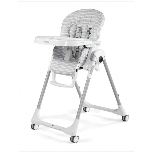 Peg Perego Prima Pappa Follow Me Feeding High Chair Linear Grey 4132RIG56