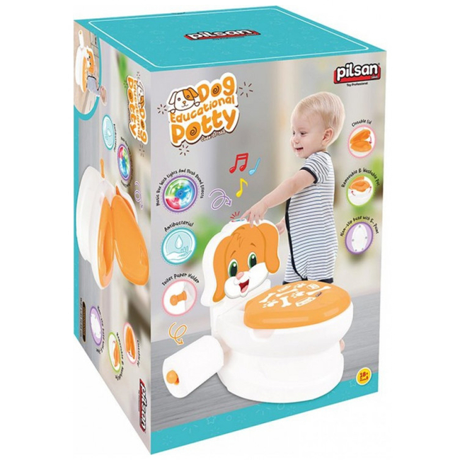 Pilsan Dog Children's Educational Toilet with Light & Sounds 07562