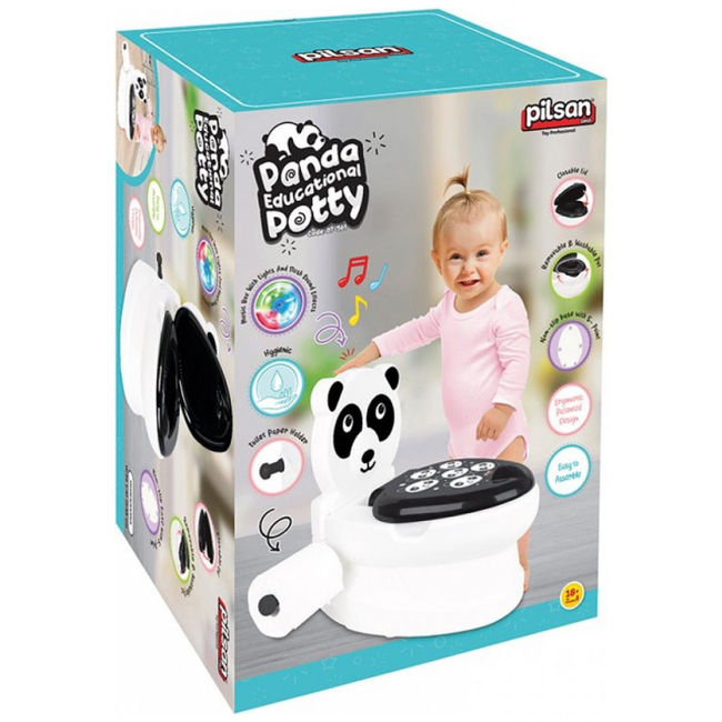 Pilsan Panda Children's Educational Toilet with Light & Sounds 07561