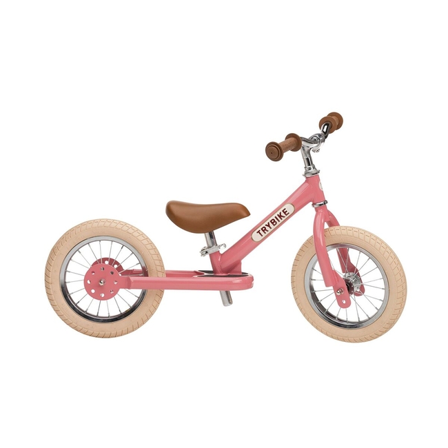 Trybike Vintage Balance Bike 15+ Months Pink TBS-2-PNK-VIN