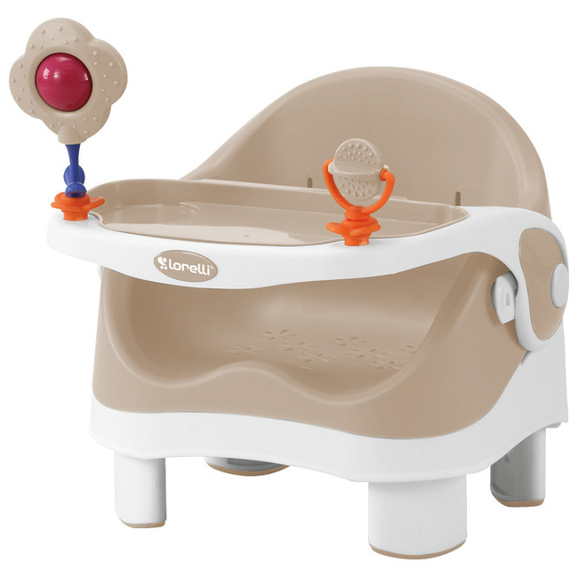 Bertoni Pixi Seat Booster with removable tray And Toys - Beige