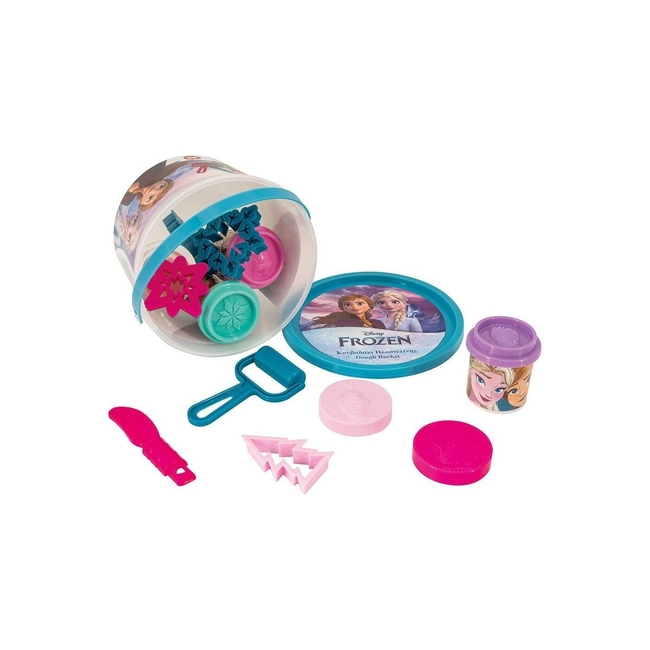 AS Plasticine Disney Frozen Bucket With 4 Jars And 8 Tools 200g 3+ Years