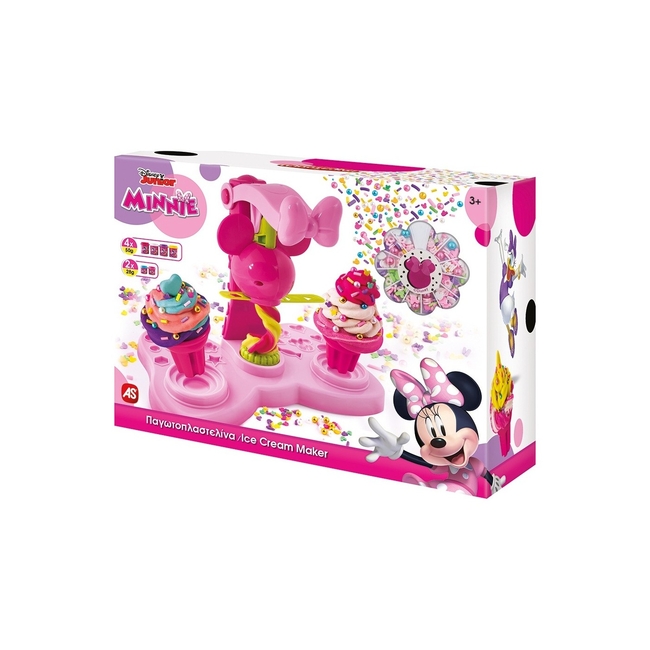 AS Πλαστελίνη Disney Minnie Παγωτοπλαστελίνα Με 4 Βαζάκια Και Καπάκια Καλουπάκια 280γρ & Sprinkles