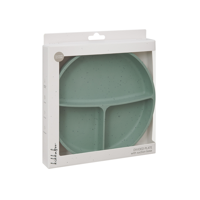 Kikka Boo Πιάτο Σιλικόνης με χωρίσματα και βάση με βεντούζα Platinum Silicone Sage 31302050032