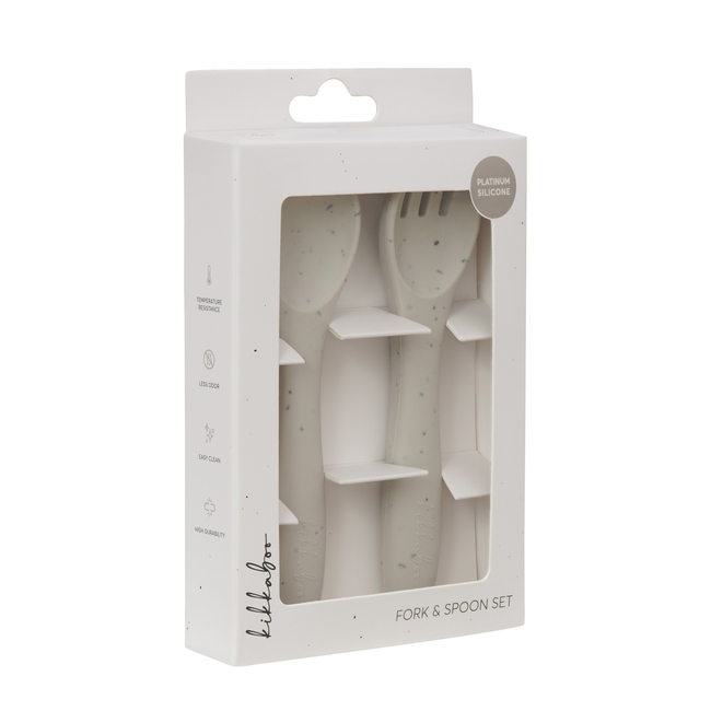 Kikka Boo Σετ πιρουνιών και κουταλιών Platinum Silicone Sand 31302050015