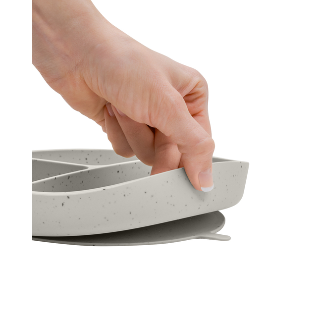 Kikka Boo Πιάτο Σιλικόνης με χωρίσματα και βάση με βεντούζα Platinum Silicone Sand 31302050033