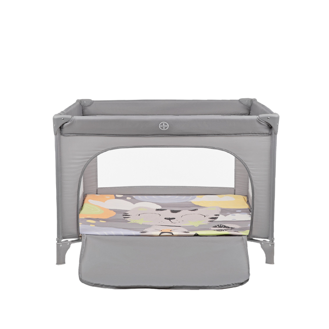 Kikka Boo Enjoy Foldable Square Playpen Grey Cat 31003030014