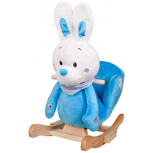 Playto Plush Rocking Toy with Music 18 +m Blue Bunny 26715