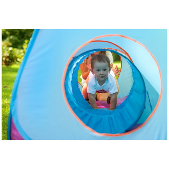 Playto 3 in 1 Activity Tunnel Children's Tent Blue Orange 34149