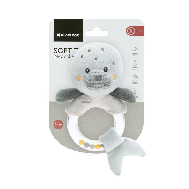 Kikka Boo Βελούδινο παιχνίδι κουδουνίστρα Seally me 31201010470