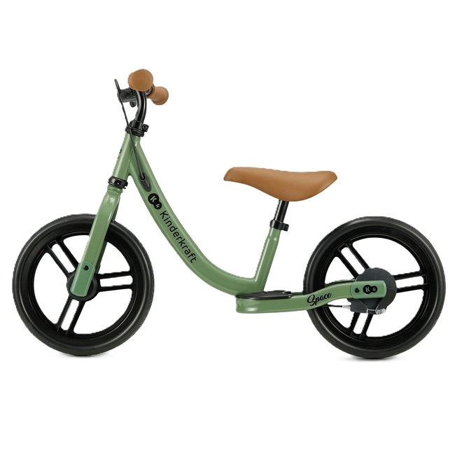Kinderkraft Space Παιδικό Ποδήλατο Ισορροπίας με φρένο light green (Δωρο Μπρος Πισω Φωτα Led)