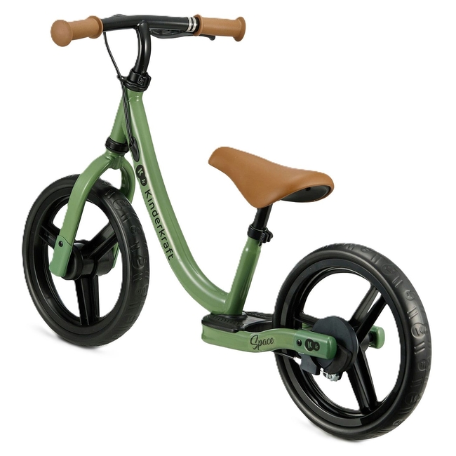 Kinderkraft Space Παιδικό Ποδήλατο Ισορροπίας με φρένο light green (Δωρο Μπρος Πισω Φωτα Led)