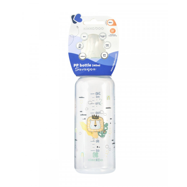 Kikka Boo PP feeding bottle 240ml Savanna Mint (31302020126)