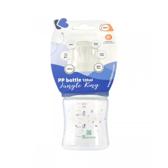 Kikka Boo PP feeding bottle 120ml Jungle King Mint (31302020128)