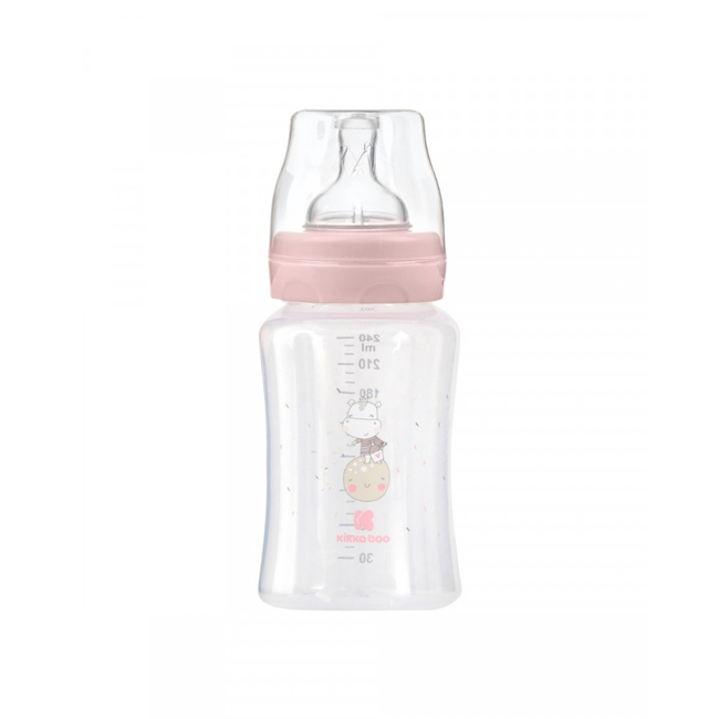 Kikka Boo PP feeding bottle 240ml Hippo Dreams Pink (31302020129)