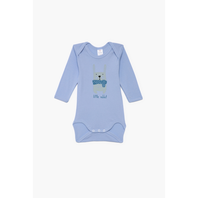 Pretty Baby Be Brave Set of 6 Baby Cotton Bodysuits Short Sleeve Blue