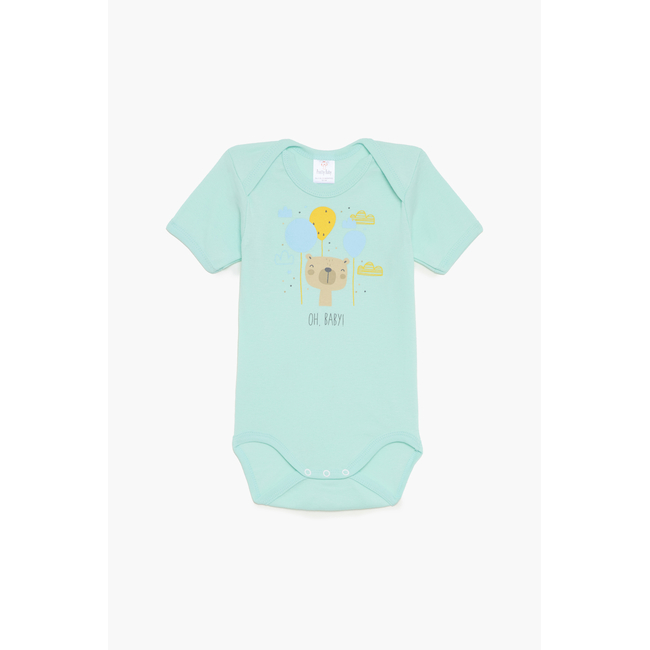 Pretty Baby Elephant Set of 6 Baby Cotton Bodysuits Short Sleeve Multicolor