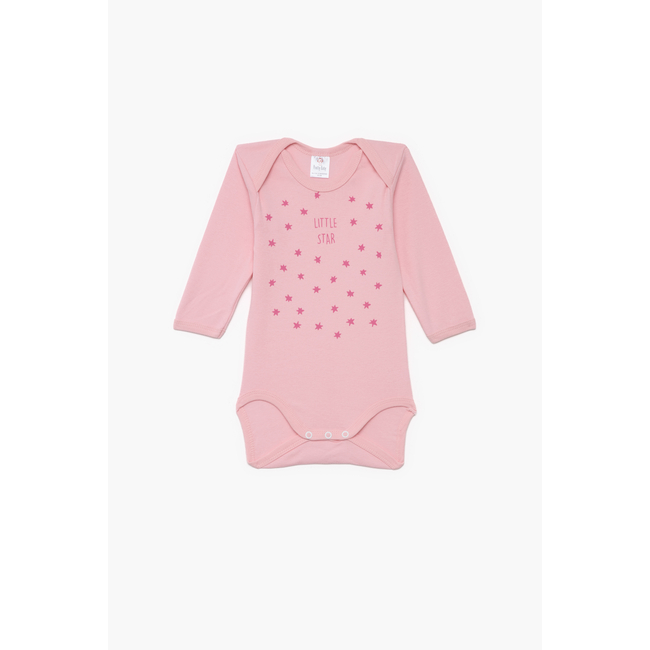 Pretty Baby Bunny Set of 6 Baby Cotton Bodysuits Long Sleeve Pink Lilac