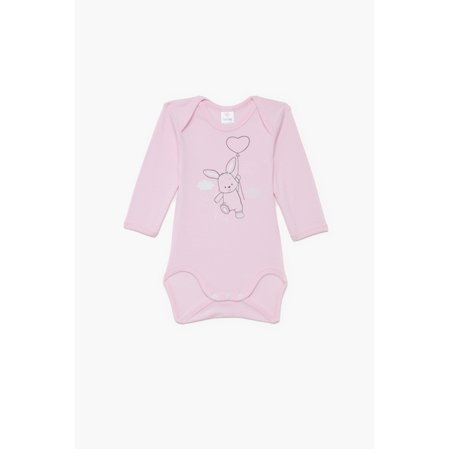Pretty Baby Bunny Set of 6 Baby Cotton Bodysuits Long Sleeve Pink Lilac