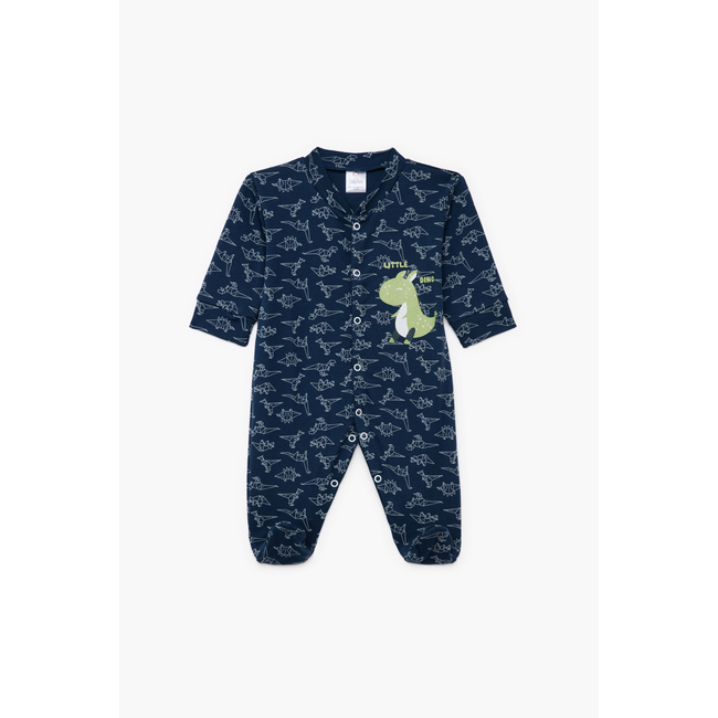 Pretty Baby Winter Baby Sleepsuit Long Sleeve Little Dino Dark blue