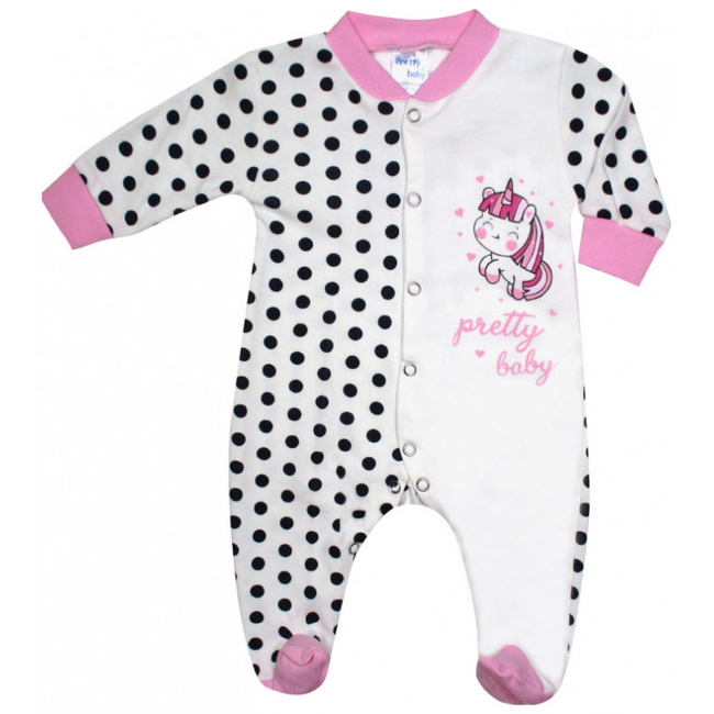 Pretty Baby Unicorn Winter Baby Bodysuit 100% Cotton 6-9 months Ecru Marine 35896