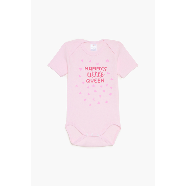 Pretty Baby Magical Σετ 6 βρεφικά βαμβακερά κορμάκια κοντό μανίκι Ροζ Λιλά