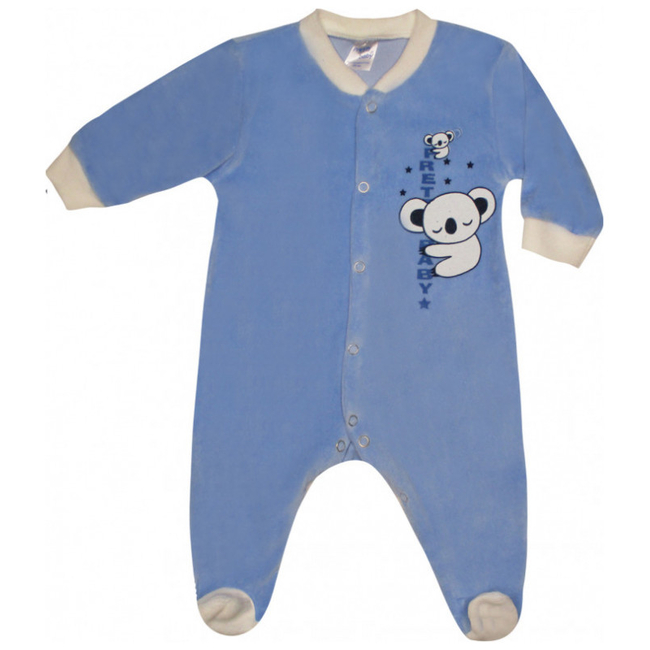 Pretty Baby Winter Velvet Baby Bodysuit 100% Cotton 6-9m koala 35781-3