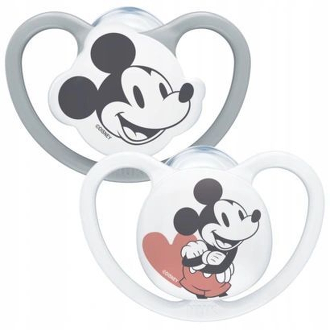 NUK Space Silicone Pacifiers 0-6m 2pcs Mickey Minnie