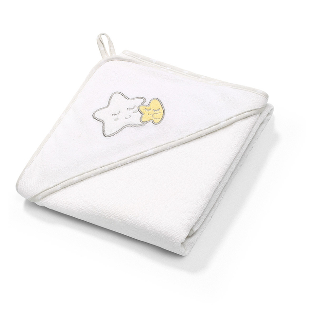 Babyono Hooded Bath Towel 85x85 White BN144/07