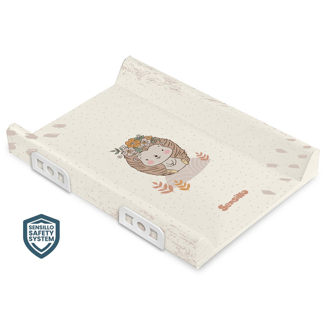 Sensillo Stiffened Changing Pad with Safety System hedgehog 70 cm
