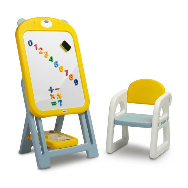 Caretero EDUCATIONAL DRAWING BOARD WITH CHAIR TED YELLOW TOYZ-1005