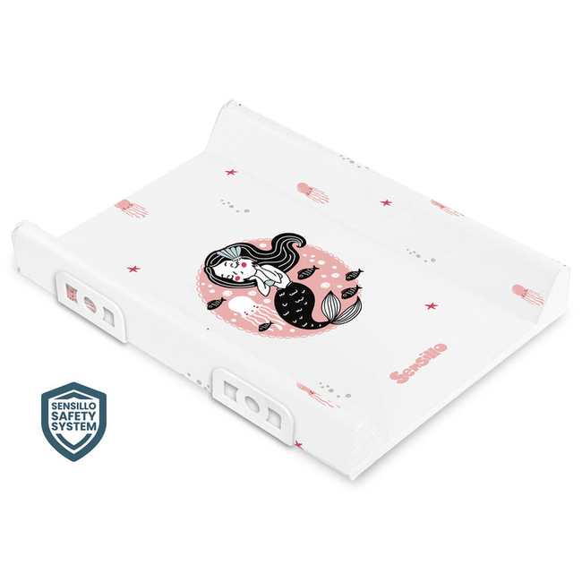 Sensillo Stiffened Changing Pad with Safety System– Pet - pink siren 70 cm SILLO-136277