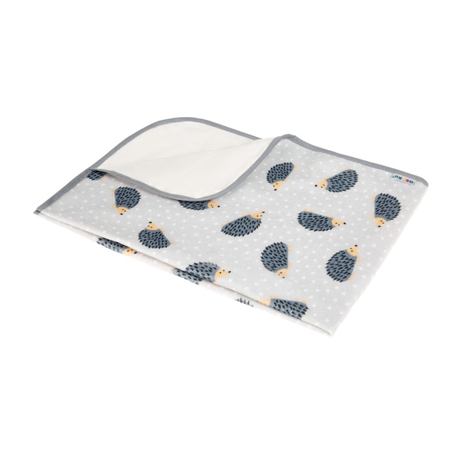 Akuku TERRYCLOTH UNDERLAY WITH OILCLOTH 70X50 HEDGEHOGS A1044
